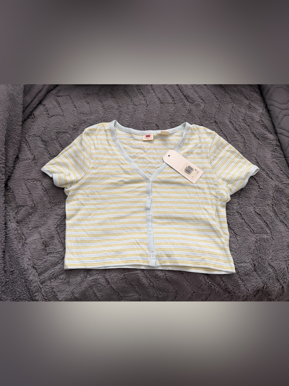 Levis Striped Button-Front Baby Tee